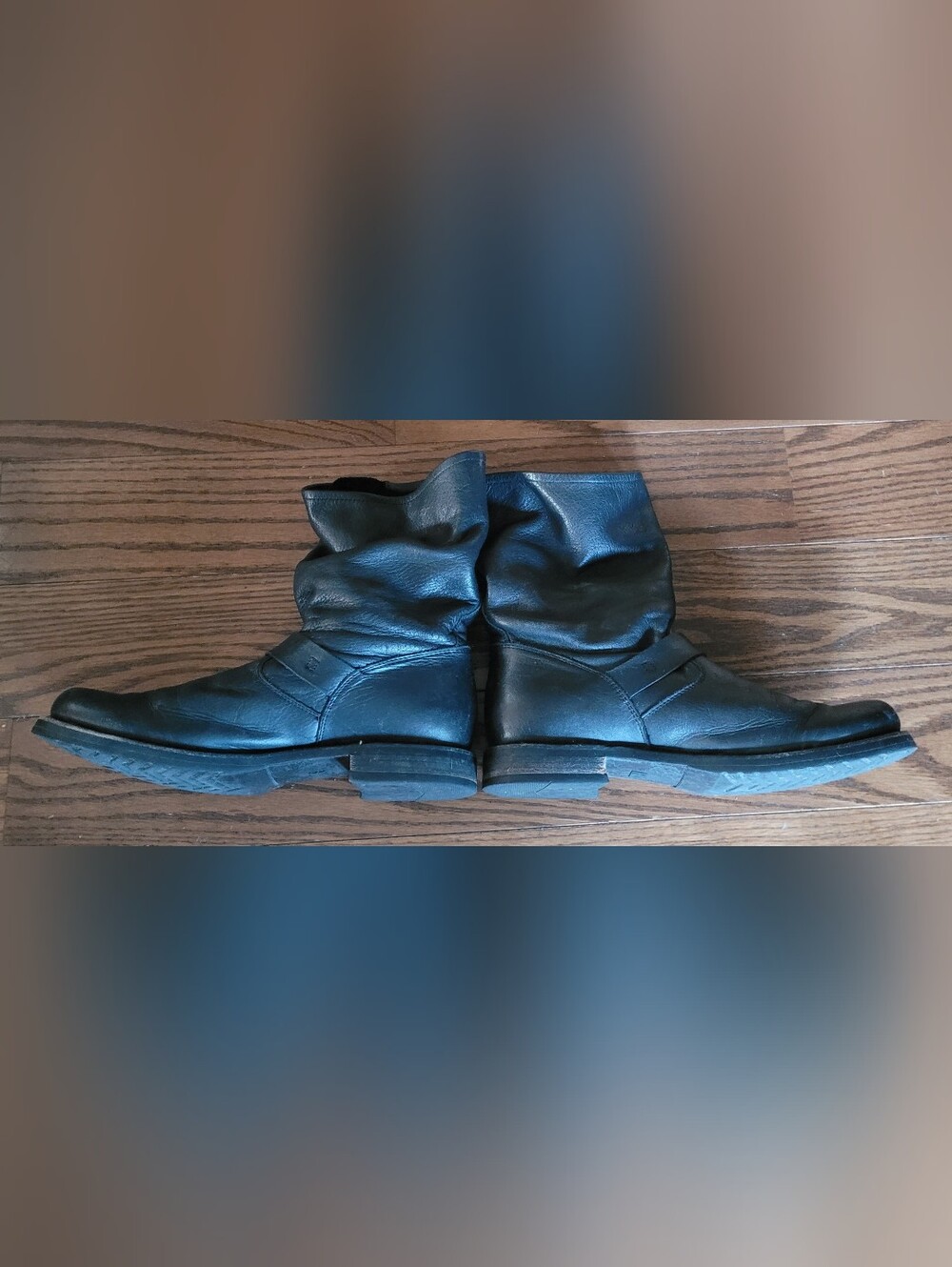 Frye Black Leather Buckle Ankle Boots - Women's - Picture 2 of 6